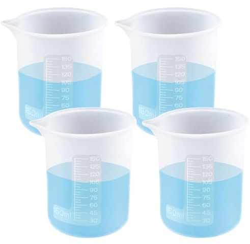 4 Piezas Dosificador Detergente Lavadora 150 ml Tazas Medidoras de Silicona | Vaso Medidor con Marcas Graduadas, Medidores de Lavandería, Antiadherentes, para Detergente Líquido, Bricolaje