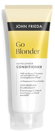 John Frieda Go Blonder Conditioner – Inhalt: 75ml – Haartyp: natürlich blondes und blond gefärbtes Haar, Highlights und Lowlights
