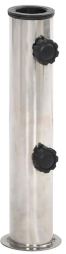 Sophrelle Base de Parasol pour mât Ø38/48 mm argenté INOX,Supports pour parasols,0.63kg-4003375