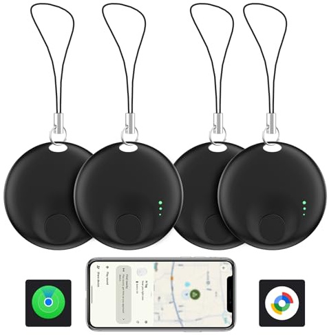 Tracker Tag Android, GPS Schlüsselfinder kompatibel mit Google Find Hub (Android NUR), für Gepäck/Taschen/Koffer/Brieftasche