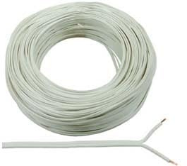 100MT CAVO ELETTRICO BIPOLARE PIATTINA COSTA STRETTA BIANCO - 2x mmq.0,50 colore bianco NextradeItalia Mod.FERX.FERPBMMG