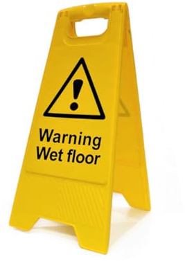 Scan SCA4702 Heavy Duty A-Board Sign - Warning Wet Floor, Yellow