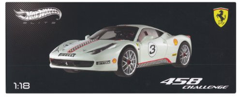 Hot Wheels Elite Modellino Auto Ferrari 458 Challenge Scala 1:18