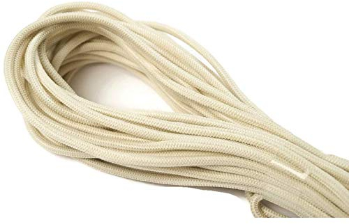 Jajasio 10 m Gummikordel 3mm, Elastische Kordel Auswahl aus 37 Farben Gummischnur Elastische Kordel/Farbe: 02 - creme