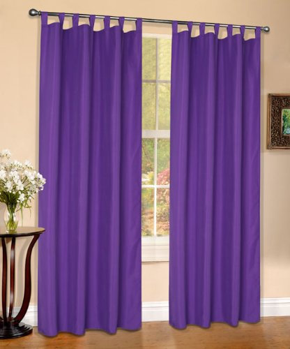 Mikrofaser Vorhang blickdichte Matte unifarbene Gardine, Lila Schlaufen, 175x140 Schal. Material aus Microsatin-Gewebe., 204000