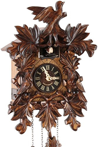 Eble Kuckucksuhr Kuckuckuhr Echtholz NEU batteriebetriebenes Quartzwerk Kuckuckruf Dreivogel 30cm- 22500