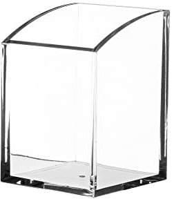 Kantek Pot à crayons en acrylique, 7,5 x 7,5 x 10,2 cm, transparent