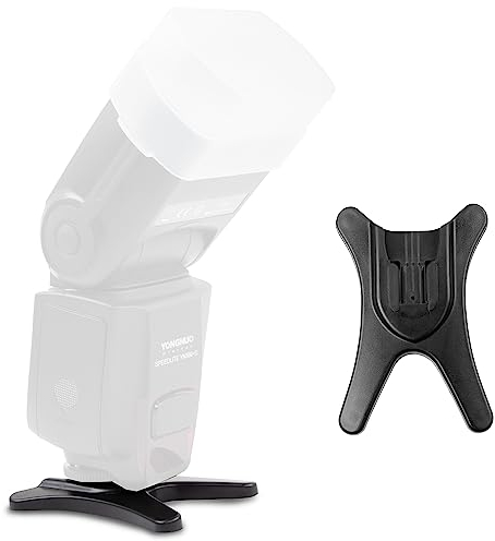 ECENCE 1x Blitzstandfuss mit integriertem 1/4 Zoll Stati Universal für Standard ISO Blitzschuh z.B. kompatibel mit Nikon Canon Olympus Panasonic Pentax Sigma Metz Nissin Yongnuo