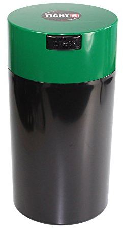Tightvac vakuumversiegelter Aufbewahrungsbehälter, 1,3 Liter, 1,1 Quart, grüner Kappe und schwarzer Körper