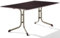 Sieger 1180-60 Boulevard-Klapptisch mit Puroplan-Platte 165 x 95 cm, Stahlrohrgestell champagner, Puroplan-Platte Schieferdekor mocca