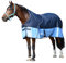 Pferdedecke 1200D High Neck Polarfleece Weidedecke Winterdecke Regendecke Turnout : Fleece Navy/Hell Blau 165