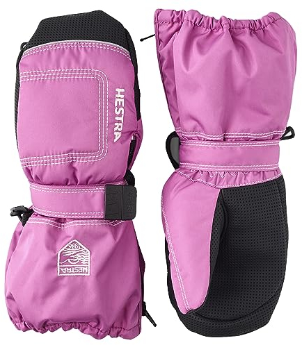 Hestra – Babyhandschuhe, Unisex, lang, mit Reißverschluss, Mädchen Herren, kirschrot, 5