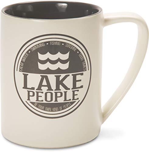 Pavilion Gift company 67002 Lake Menschen Becher aus Keramik, 18 oz, farbenreiche