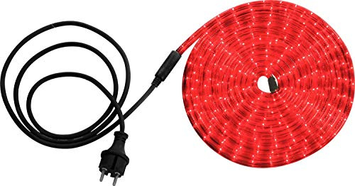 Traditionelle Schlauch Kunststoff transparent 24 rote LEDs/m Globo 38964