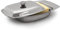 Relaxdays Butter Dish Stainless Steel with Handle, Mantequillera con Tapa Plana, Acero Inoxidable, 6 x 19.5 x 13 cm Aprox, 0.16 Kg