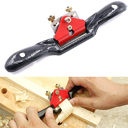 Swpeet Rasatura a raggi regolabile da 25,4 cm con base piatta, lama in metallo per la lavorazione del legno, strumento manuale perfetto per artigianato in legno, lavorazione del legno