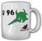 Tasse U96 U-Boot Schwertfisch Sägefisch grün Atlantik Kriegs-Marine Turm#5169