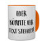 printplanet® - Tasse mit eigenem Text bedrucken lassen - Kaffeebecher mit Wunschtext oder Spruch personalisieren - Becher Orange
