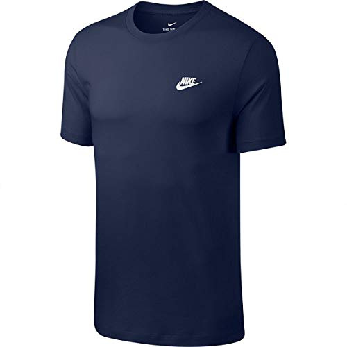 Nike M Nsw Club Tee Maglietta, Dark Obsidian White, L Uomo