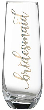 Lillian Rose G116 BM Gold Bridesmaid Stemless Champagne Glass, 5.75 H