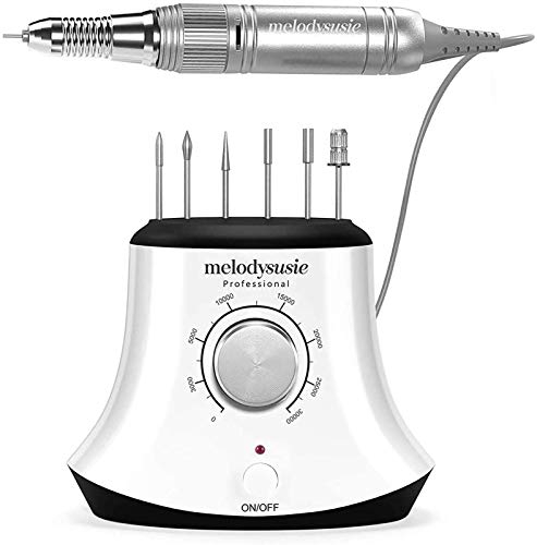 MelodySusie Ponceuse à Ongles Professionnelle 30000 RPM Pour Manucure Pédicure, Puissante, Silencieuse et Sans Vibration. Avec 6 Embouts Ponçage pour Salon,Festival,Cadeaux