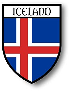 Akachafactory Aufkleber Sticker autoaufkleber Wappen Schild Flagge flaggen Fahne Island