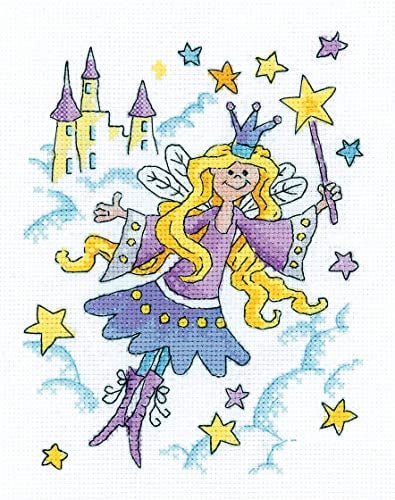 Heritage KCFP1523-A 13x17cm Aida Fairy Princess Counted Cross Stitch Kit