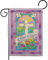 Breeze Decor Christ is Risen Garten Frühling Ostereier Hase Küken Kreuz religiöse christliche Freude Tulpe dekoratives Geschenk Haus Banner doppelseitig, dicker Stoff, nur kleine Flagge