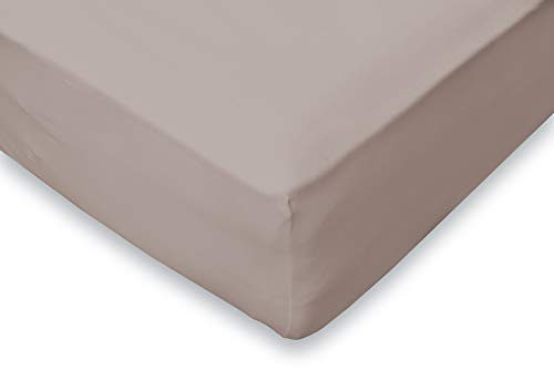 Elegance Spannbettlaken Flanell 35cm Steghöhe - taupe 90x200cm
