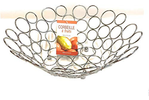 Eurotec Coupe à Fruits Métal Ronds 30 x 11 cm