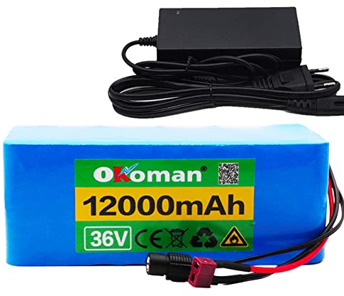 E-Bike Akku 10s4p 36v 12000mah 18650 Li-Ionen-Akku 500w Hochleistungsakku Ebike Elektrofahrrad BMS + Ladegerät