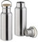 2-er Set Trinkflaschen aus Edelstahl 500ml mit Schraubverschluss und Transportbügel