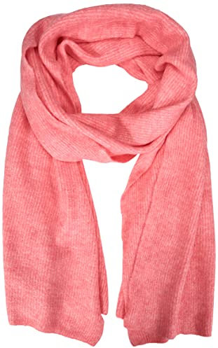 VERO MODA Damen Vmlefile Long Rib Scarf Noos Schal, Hot Pink/Detail:MELANGE, Einheitsgröße EU