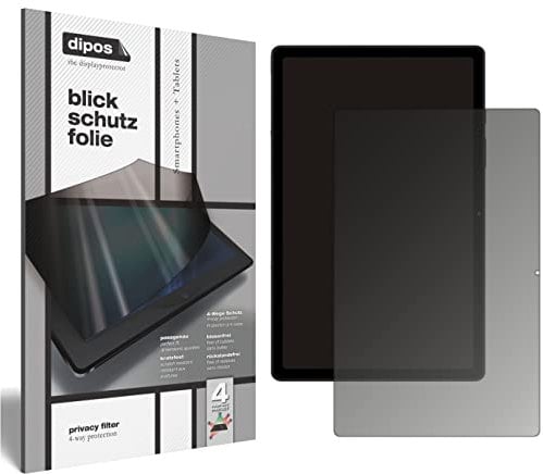 dipos I Filtre de confidentialité compatible avec Samsung Galaxy Tab A8 10,5 (2021) Protection d'écran anti-espion 4 voies