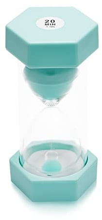 Sablier à minuterie, Sablier 20 Minutes, Minuteur Sabliers,Minuteur Timer, Sablier Enfant, pour Enfants, Salle de Classe, Cuisine, Jeux, décoration de Bureau à Domicile, Vert, 20 Minutes