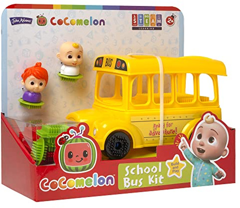 John Adams | Fun Bricks CoComelon School Bus Kit: Build and play! | Preschool Building Blocks | Ages 2+