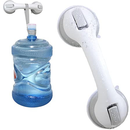 Joyivike 2 Maniglioni per Bagno, 12 Maniglie di Sostegno per Handicap per impieghi gravosi, Maniglioni per Doccia per Anziani, Maniglia per Doccia con Ventosa a Tenuta Forte per la Sicurezza