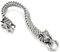 COOLSTEELANDBEYOND Biker Herren Wolf Kopf Franco Link Panzerkette Armband aus Edelstahl mit Federringverschluss