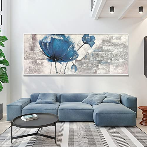 Ölbilder Auf Leinwand Handgemalt,Extra Großes 100 % Handgezeichnetes Strukturiertes Kunstwerk, Abstraktes Blumen-Acrylbild, Ungerahmt, Pop-Cool-Gemälde, Kunstwand, Wohnzimmer, Schlafzimmer, Galeri