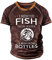 Men's T-Shirt Retro Short Sleeve Round Neck Letter Printing Tops