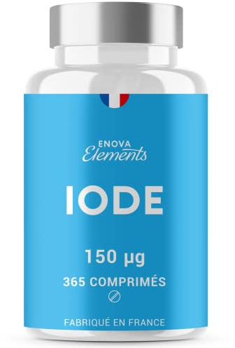 IODE 150 MCG | 365 petits comprimés | Iode thyroide | Fabriqué en France | Iodure de Potassium | Complement alimentaire | Sans additifs indésirables