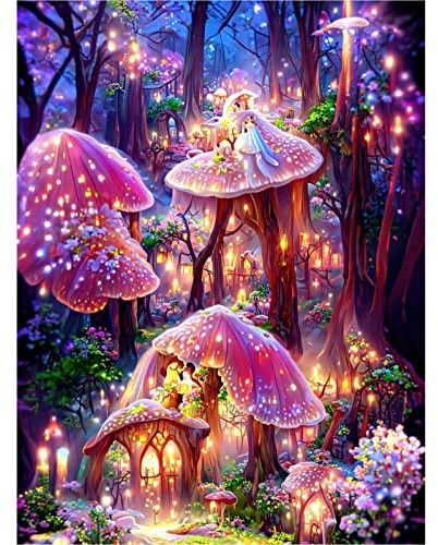 DAERLE Diamond Painting Wunderland-Landschaft Diamant Painting Bilder Diamond Painting Erwachsene Diamond Painting Bilder Diamant Bilder Kinder Bilder Cross Stickerei Malerei Kits Wand Dekor 30x40cm