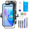 Hoonyer for iPhone Screen Replacement, 3D Touch Screen Display Digitizer Frame Assembly Repair Kits + Waterproof Adhesive + Screen Hardened Protection (iPhone 12/12pro-6.1'')
