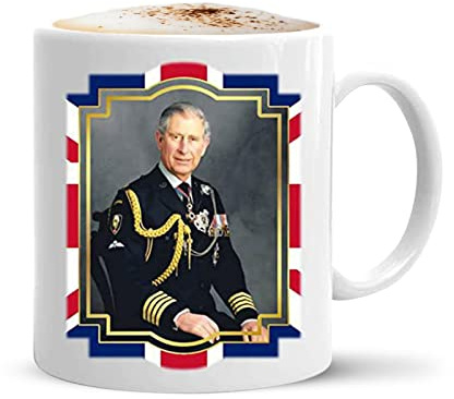 König Charles III Krönung Becher 350ml | King Charles Iii Tasse | King Charles III Coronation Union Jack Tasse | Krönungs King Charles III Tassen | Tassen König Charles Kaffeebecher Souvenir Geschenk