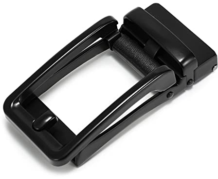 JasGood Cinturino da uomo da 35 mm e fibbia a cricchetto automatica da 40 mm