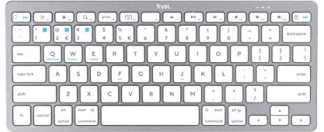 Trust Teclado Bluetooth 24907 Plateado Portugués