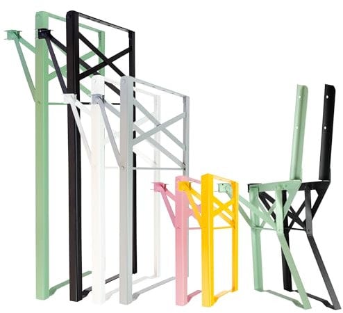 Natural Goods Berlin 2er Set Bierzeltgarnitur klappbar - Metall Gestell für Bierbank (Schwarz, 43 cm x 23 cm) - Füße für Festzeltgarnitur - Stabiles Outdoor Bankgestell für Garten, Terrasse & Camping