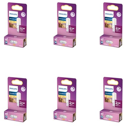 Philips Vorteilspaket - G9 - Kapsel LED Lampe - 40W - Dimmbar - Warmweißes Licht - Set 6 Stück