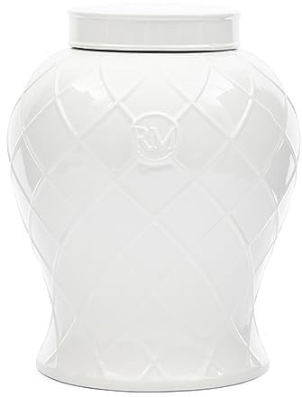 Rivièra Maison - Gemberpot RM Piombino W01 - Weiß P80 - Porzellan 27 cm