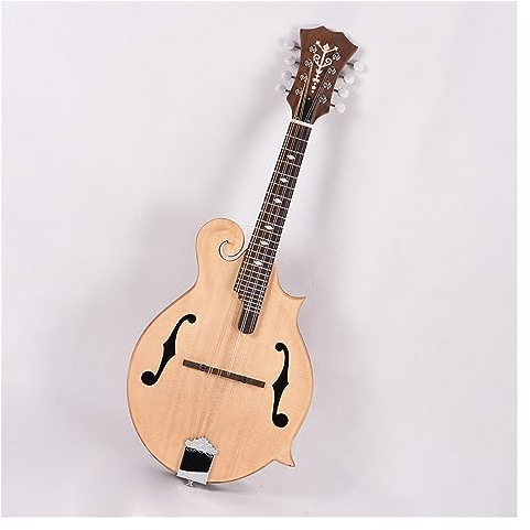 Handmade F Style 8-string Mandolin Solid Spruce Top Mahogany Neck Nut Bone Mandolin Set for Beginner